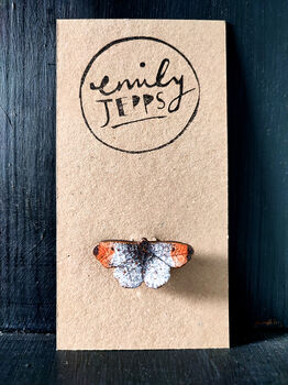 Orange Tip Butterfly Brooch, 4 of 4