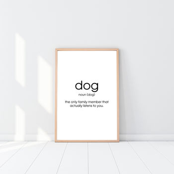 Personalised Dog Quote Noun Art Print, 3 of 7