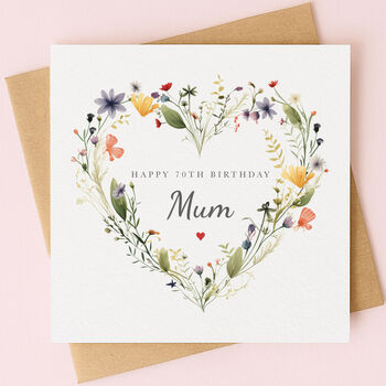 Personalised Wildflower Birthday Card – Any Age, 2 of 6