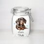 Personalised Dachshund Kilner Style Dog Treat Jar D, thumbnail 1 of 2
