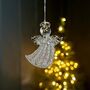 Glass Angel Glitter Skirt Hanging Christmas Decoration, thumbnail 1 of 2
