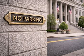 Custom Solid Brass No Parking Plaque With Antique Finish, 5 of 6