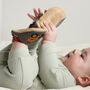 Dotty Fish Yellow Digger Soft Leather Baby Shoes With Barefoot Soles, thumbnail 2 of 8