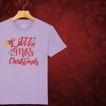 'Little Miss Christmas' Glittery Girls Christmas T Shirt, 11 of 12