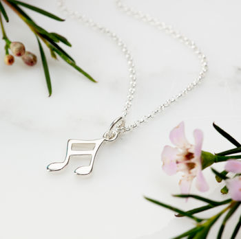 Child's Sterling Silver Music Note Necklace, 3 of 6