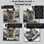 Personalised Pet Cat Portrait Photo Slate Gift With Professional Photo Editing For Cat Parents, thumbnail 3 of 7