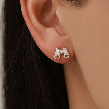 Sterling Silver Birdwatcher Mismatched Stud Earrings, 5 of 12
