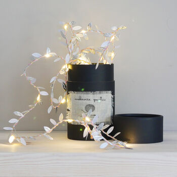 Silver Leaf Fairy Lights, 3 of 5