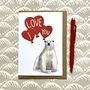 Polar Bear I Love You Valentine's Card, thumbnail 1 of 3