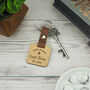 Personalised First Home Wooden Keyring For Couples, thumbnail 3 of 4