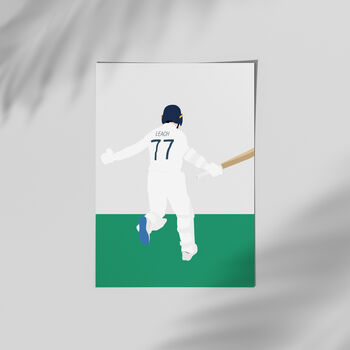 Jack Leach England Cricket Poster, 3 of 4