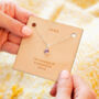 Silver Birthstone Crystal Necklace Characteristic Card, thumbnail 1 of 12