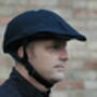 Black Twill Cap Cycle Helmet And Cover Unisex, thumbnail 2 of 6