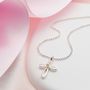 Sterling Silver Pearl Cross Christening Necklace, thumbnail 1 of 6