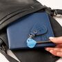 Eco Friendly Disabled Blue Badge Vegan Leather Wallet And Radar Key Made From Recycled Bottles In Navy, thumbnail 4 of 5