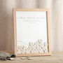 Minimal Script Foiled Wedding Drop Top Frame Guest Book, thumbnail 5 of 6