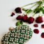 Jordan Oval Green Embroidered Clutch, thumbnail 2 of 7