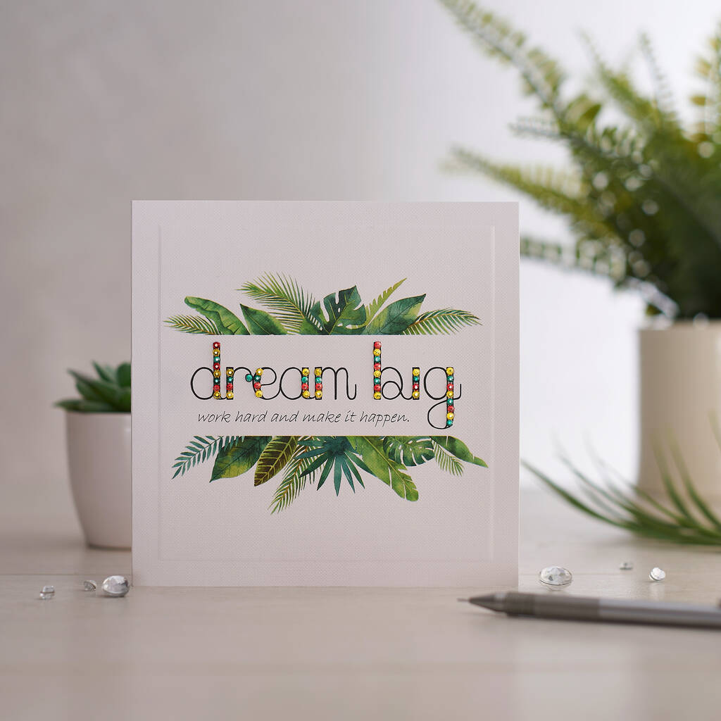 Handmade 'Dream Big' Greetings Card