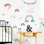 Bunting Rainbows Girl’s Room Decal Stickers, thumbnail 5 of 6