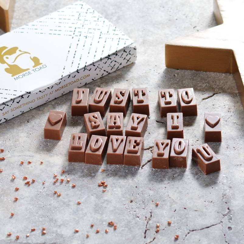 romantic chocolate love letter by morse toad