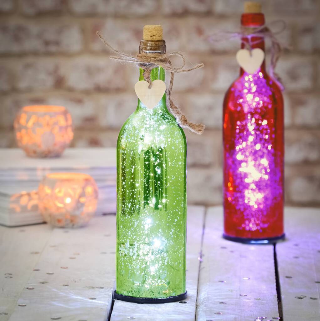 Light Up Led Christmas Bottles By The Little Boys Room
