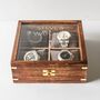 Personalised Four Watches Wood And Glass Watch Box, thumbnail 5 of 7