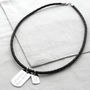 Men's Sterling Silver Double Dog Tag Necklace, thumbnail 5 of 10