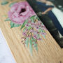 Personalised Wedding Photo Frame, Oak With Peonies, thumbnail 3 of 6