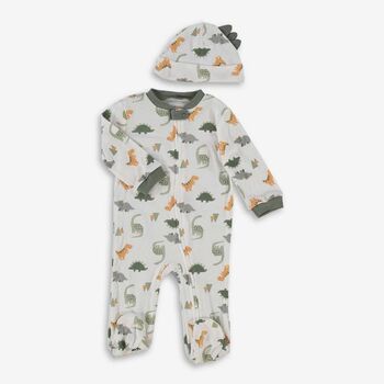 New Baby Boy Dinosaur Sleepsuit Gift Hamper, 3 of 8