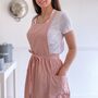 Linen Apron Gift For Her Kitchen Pinafore Cross Back, thumbnail 4 of 10