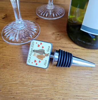 Personalised Cat Anniversary Bottle Stopper, 4 of 5