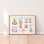 Landmarks Of London Print, thumbnail 1 of 8