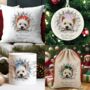 Personalised Christmas West Highland Terrier Break Through, thumbnail 1 of 10