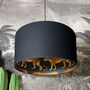 Cole And Sons Leopard Walk Lampshades In Black Cotton, thumbnail 1 of 9