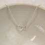 Sterling Silver Double Heart Link Necklace, thumbnail 1 of 3