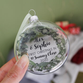 New Home Wreath Christmas Bauble Decoration, 5 of 5