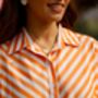 Tangerine Stripe Shirt, thumbnail 5 of 5