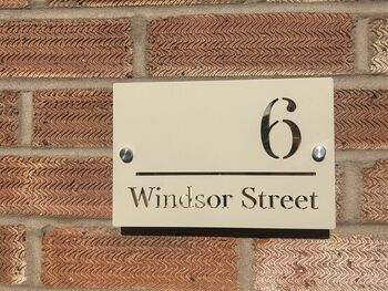 Personalised House Acrylic Number Sign Windsor, 4 of 6