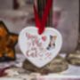 Cat Breed You Me And The Cat Ceramic Heart, thumbnail 8 of 8
