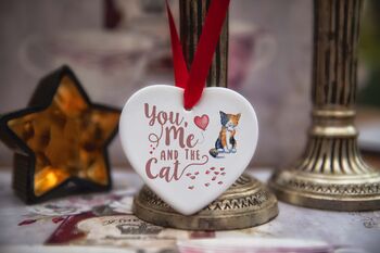 Cat Breed You Me And The Cat Ceramic Heart, 8 of 8
