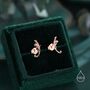 Sterling Silver Tiny Baroque Style Swirl Stud Earrings, thumbnail 2 of 12