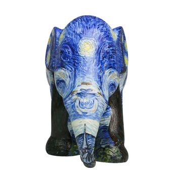 Starry Night Limited Hand Decorated Elephant Statue, 3 of 10