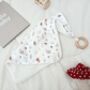 Mushroom Baby Blanket, Organic Muslin And Warm Boucle Fleece. Woodland Walk, thumbnail 3 of 12