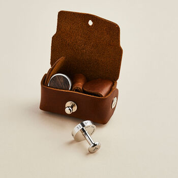 Personalised Stainless Steel And Walnut Wood Cufflinks, 4 of 8