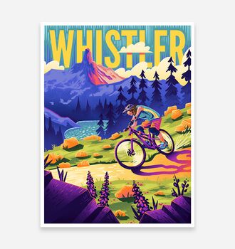 Whistler Bike Park Mountain Biking Art Print, 6 of 7