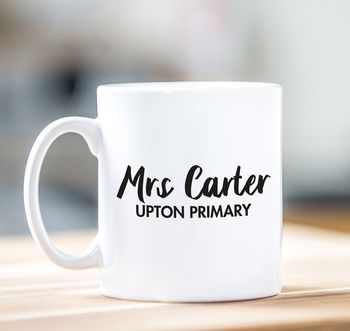 Personalised Teacher Gift Mug Text Design, 3 of 6