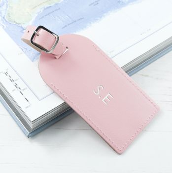 Personalised Pastel Leather Luggage Tag, 3 of 3