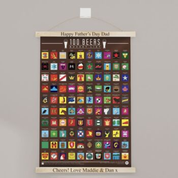 Personalised Framed Scratch Off 100 Beers, 7 of 7
