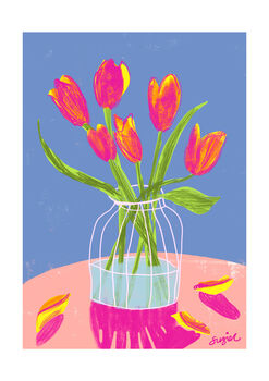 Bright Tulips In Vase Print, 3 of 4