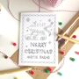 Colour In Personalised Christmas Card Festive Mini, thumbnail 9 of 12